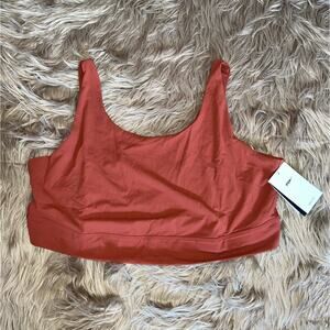 New Nike Yoga Longline Luxe Dri-Fit Cropped Tank Rugged Orange size 3X